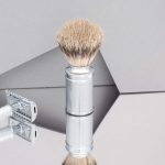 Traditional Silvertip Badger Shaving Brush | Chrome Plated Stainless Steel Handle | Luxury Shave Accessory for Men - Image 2